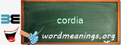 WordMeaning blackboard for cordia